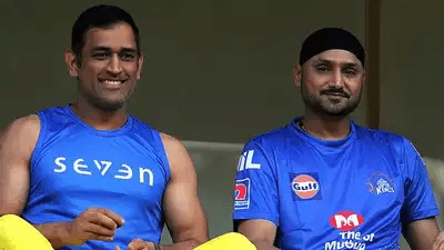 Harbhajan and MS Dhoni