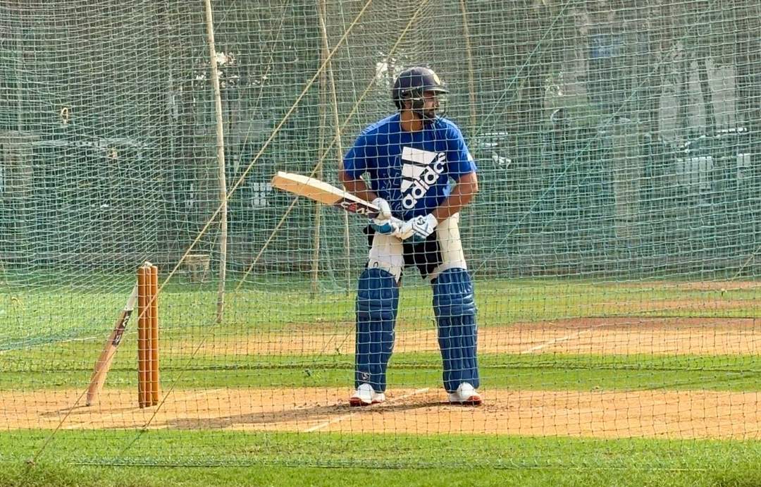 Rohit Sharma hit the Nets