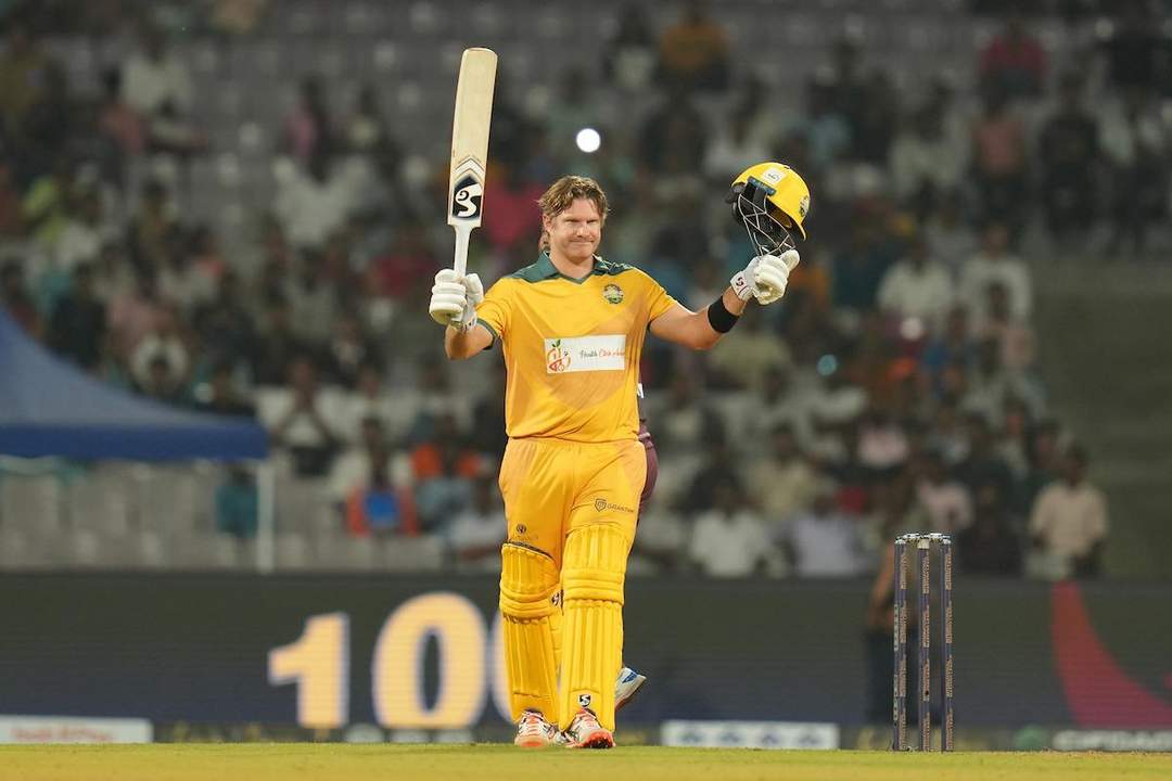 Shane Watson scored an unbeaten 110 against India Masters