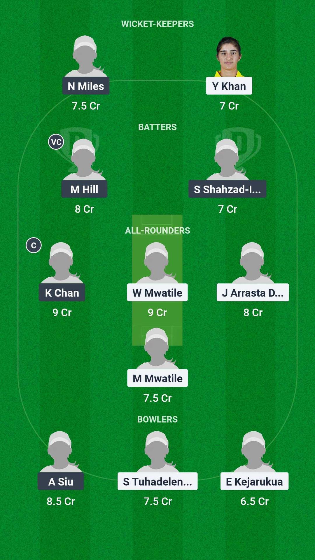 HKW vs NAMW Dream11