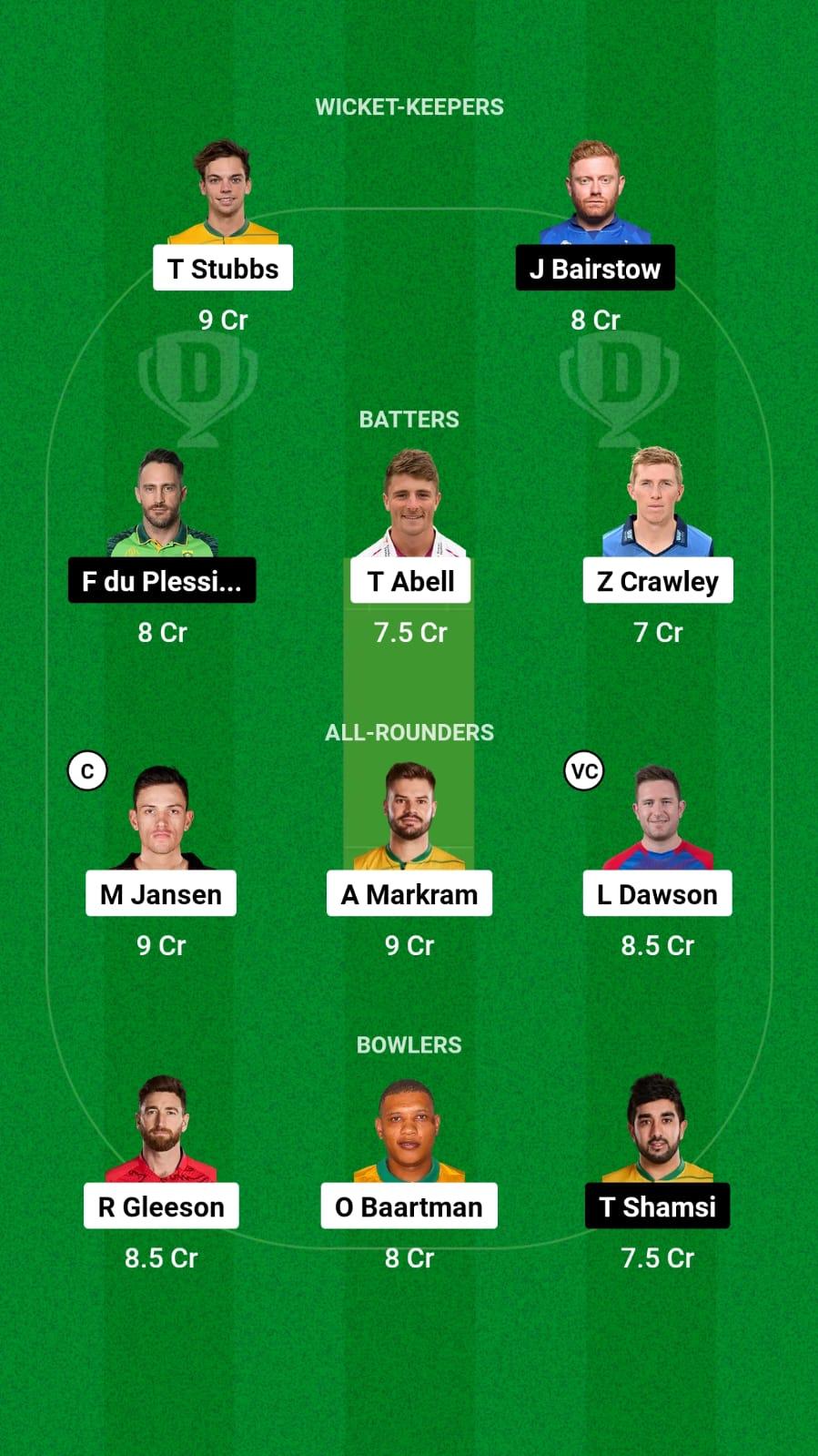 SEC vs JSK Dream 11